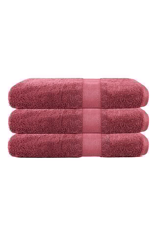 3 draps de douche - Bordeaux - 70 x 130 cm