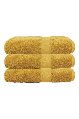 3 draps de douche - Safran - 70 x 130 cm