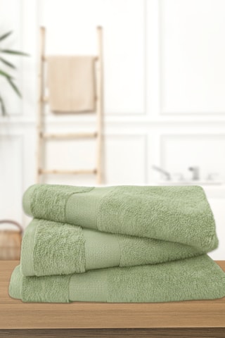 3 draps de douche - Vert - 70 x 130 cm