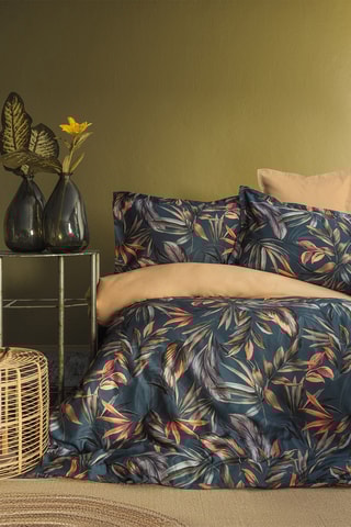 3 housses de couette réversible - Bleu foncé