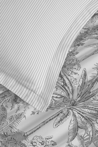 Parure de draps réversible en coton - 57 fils/cm² - Perle