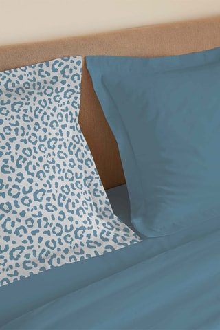 Parure de draps en coton - 57 fils/cm² - Bleu