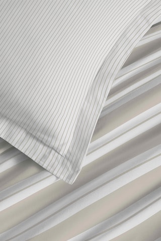 Parure de draps réversible en coton - 57 fils/cm² - Beige