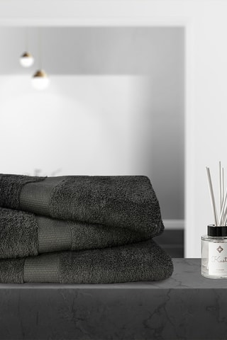 3 draps de bain - Gris - 100 x 150 cm