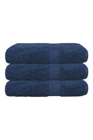 3 draps de bain - Bleu marine - 100 x 150 cm