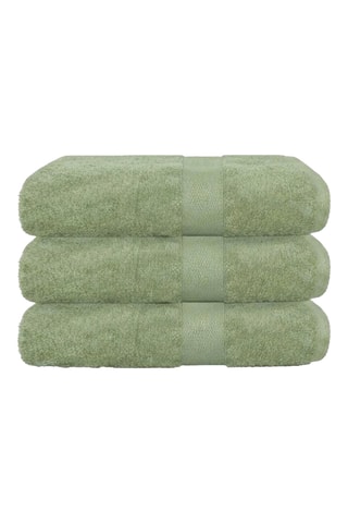3 draps de bain - Vert - 100 x 150 cm