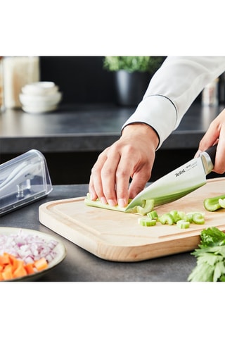 Couteau de chef et aiguiseur en acier inoxydable Ever Sharp - 16,5 cm