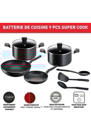 Batterie de cuisine Super Cook - 9 pièces