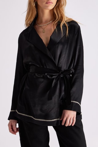 Kimono Milena - Negro y crudo