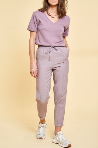 Pantaloni 7/8 a vita alta Samia - Viola
