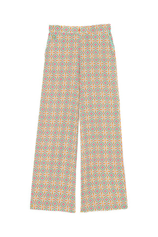 Pantaloni Magda - Bianco e celeste