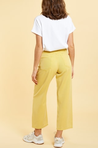 Jeans 7/8 a vita alta Paula - Giallo