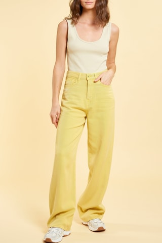 Jeans a vita alta Lea - Giallo
