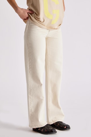 Jeans a vita alta Leana - Ecrù