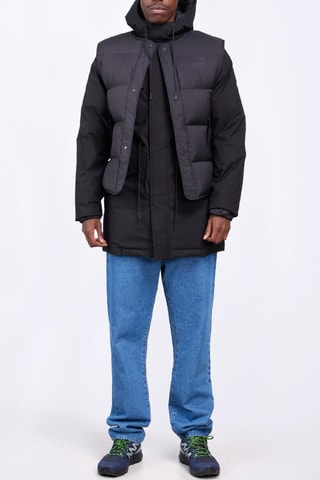 Parka con capucha y chaleco Marcus - Negro