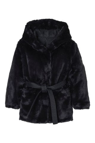 Chaqueta reversible con capucha Little Fortunee - Negro