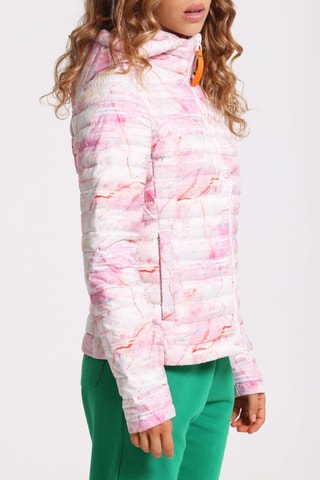 Anorak con capucha Francine - Blanco y rosa