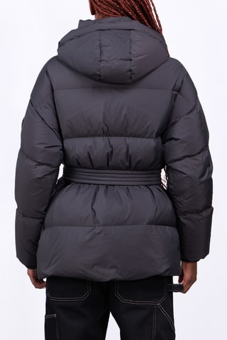 Anorak con capucha unisex Manie Textule - Negro
