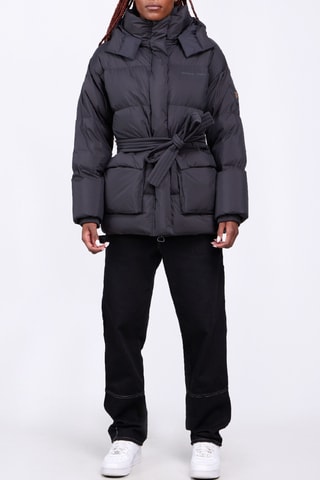 Anorak con capucha unisex Manie Textule - Negro