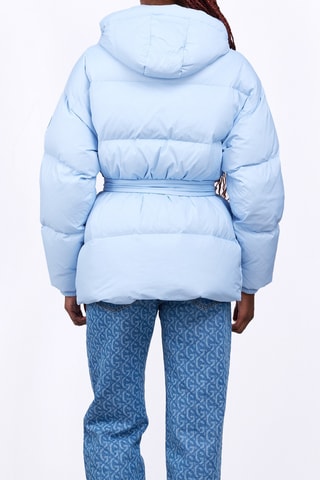 Anorak con capucha unisex Manie Texture - Celeste