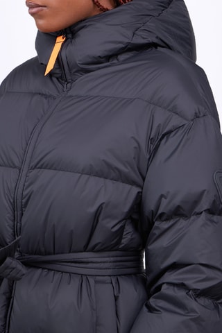 Piumino con cappuccio unisex Mika - Nero