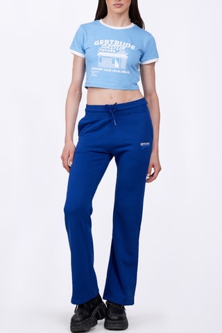 T-shirt cropped Renata - Celeste