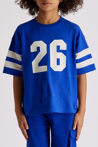 T-shirt Little Raphael - Blu elettrico e bianco