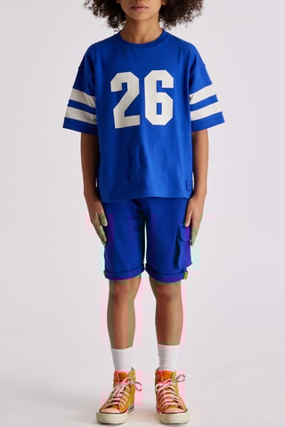 T-shirt Little Raphael - Blu elettrico e bianco