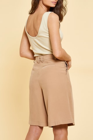 Shorts a vita alta Sam - Beige