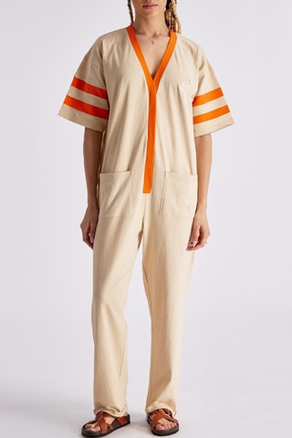 Tuta Nora - Ecrù e arancione