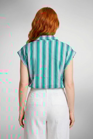 Camisa Valentine - Verde agua y crudo