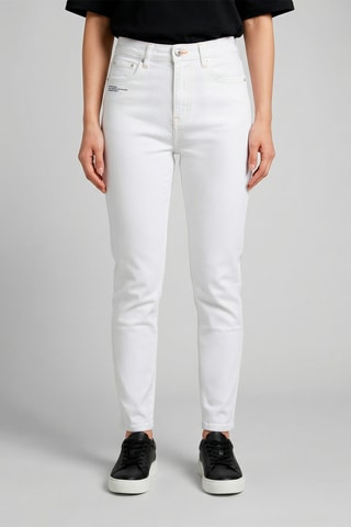Jeans a vita alta Anna - Bianco