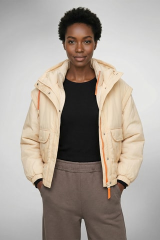 Chaqueta con capucha Mila - Crudo