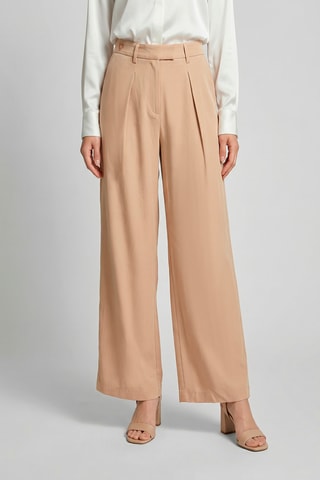 Pantalón de tiro alto Silvie - Beige