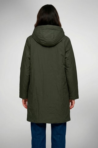 Giacca lunga con cappuccio Esther - Kaki