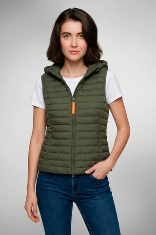 Chaleco con capucha Romane - Caqui