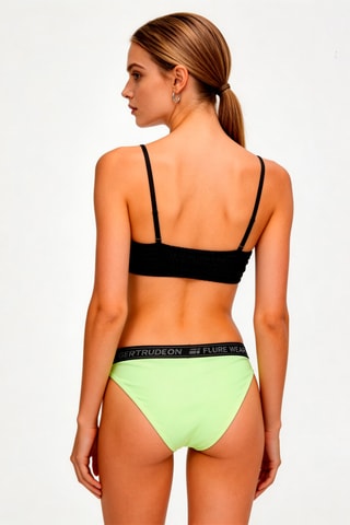 Braga de bikini Devina - Verde claro y negro