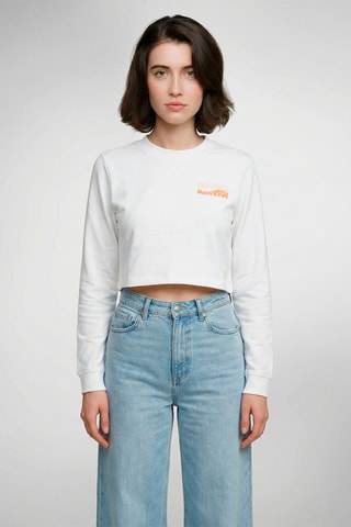 T-shirt cropped Eden - Bianco