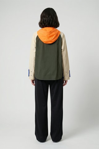 Chaqueta con capucha Leonie - Camel y naranja