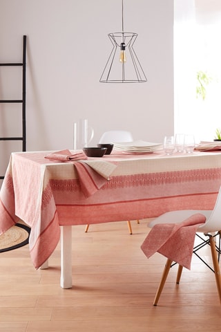 3 servilletas de tela Charleston - Coral - 45 x 45 cm
