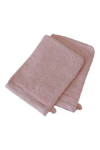 2 manoplas de baño Douceur Guimauve - Rosa