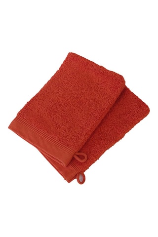 2 manoplas de baño Douceur Papaye - Naranja