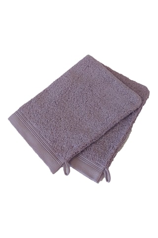 2 manoplas de baño Douceur Violette - Violeta