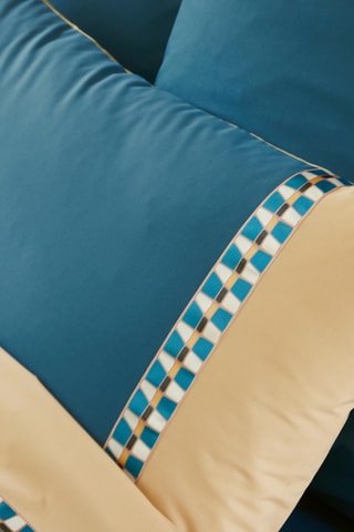 Funda de almohada de algodón peinado 80 hilos/cm² Lino - Azul cobalto - 50 x 70 cm