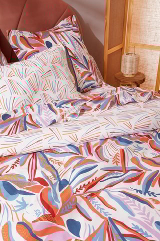 Funda de almohada de algodón 57 hilos/cm² Perroquet - Blanco - 50 x 70 cm