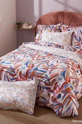 Funda de almohada de algodón 57 hilos/cm² Perroquet - Blanco - 50 x 70 cm