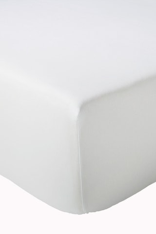 Sábana bajera de algodón peinado 80 hilos/cm² Max - Blanco