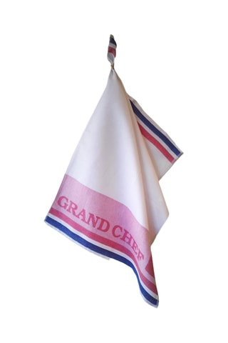 6 paños de lino Grand Chef - Blanco