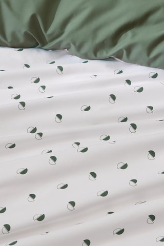 Funda nórdica reversible de algodón peinado Alex - 80 hilos/cm² - Caqui