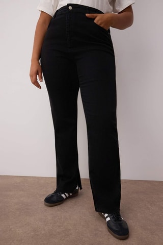 Jeans a vita alta - Nero